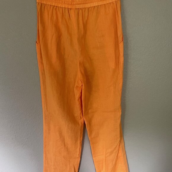 NWOT - Bananhot High Waist Drawstring Pants - Orange - Size M / L - Picture 5 of 8